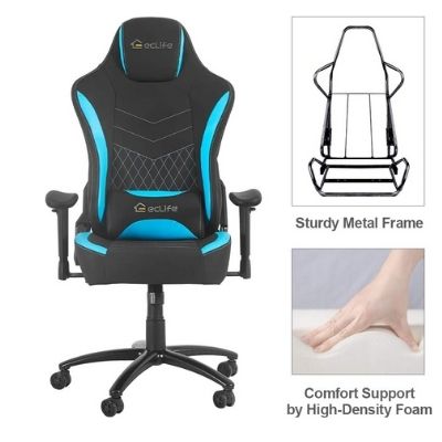 Gaming Chair Racing Footrest Massage Computer